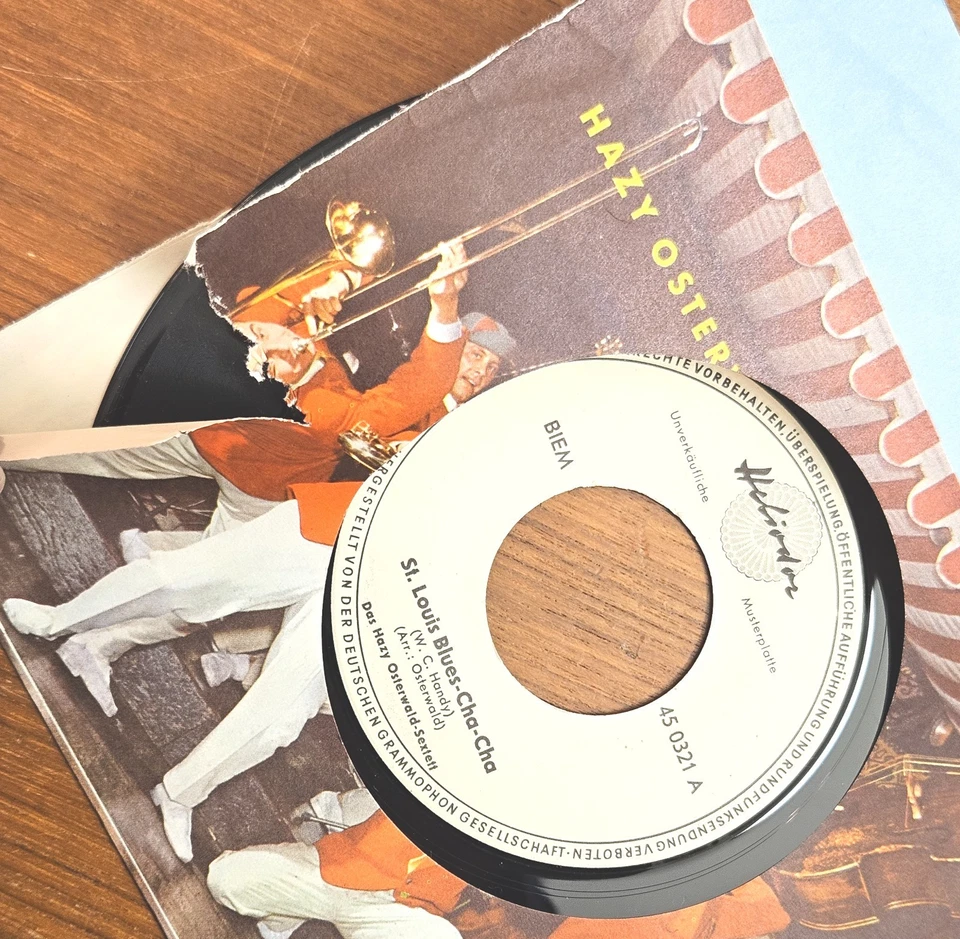 HAZY OSETRWALD SEXTETT "St. Louis Blues Cha-Cha" M- 1959 WL PROMO 7" Heliodor 45 - Bild 3 von 4