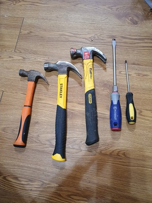 #ad One Fat Max Stanley Hammer 1 16oz Stanley 2 Screwdrivers Small Orange Hammer $18.00