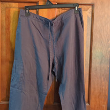 BARCO Essentials Medical Scrub Pants Bottoms Navy Solid Pattern Size M