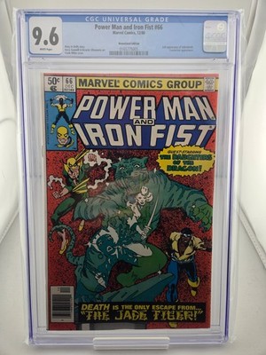 Power Man & Iron Fist #66 (1980) Marvel Newsstand 2nd Sabretooth CGC 9.6 WP