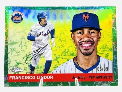 FRANCISCO LINDOR /99 - WHITE GREEN TOILE REFRACTOR - 2025 Topps Chrome Platinum