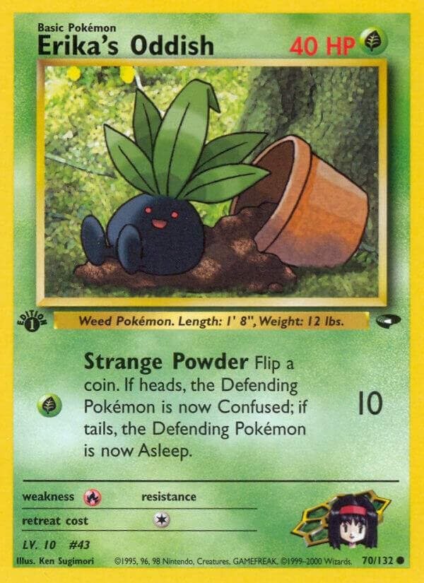 Erika's Oddish 1st Edition Common Gym Challenge 70/132 NM