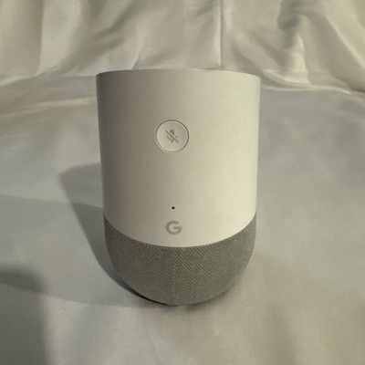 Google Home Smart Assistant White Slate No Cord Tested Working 