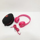 Beats Solo HD By Dr Dre Headphones WIRED Hot Pink Foldable Case Working