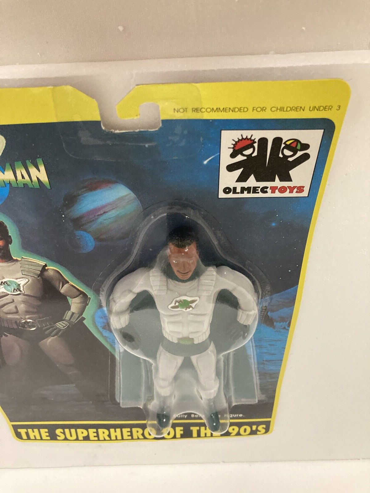 Vintage meteor man Olmec Toys Bendable Superhero Action Figure Blac Memorabilia