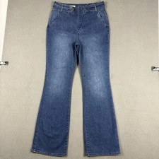 Pilcro The Kit High-Rise Wide-Leg Utility Trouser Jean Womens 31 Style OB1516873