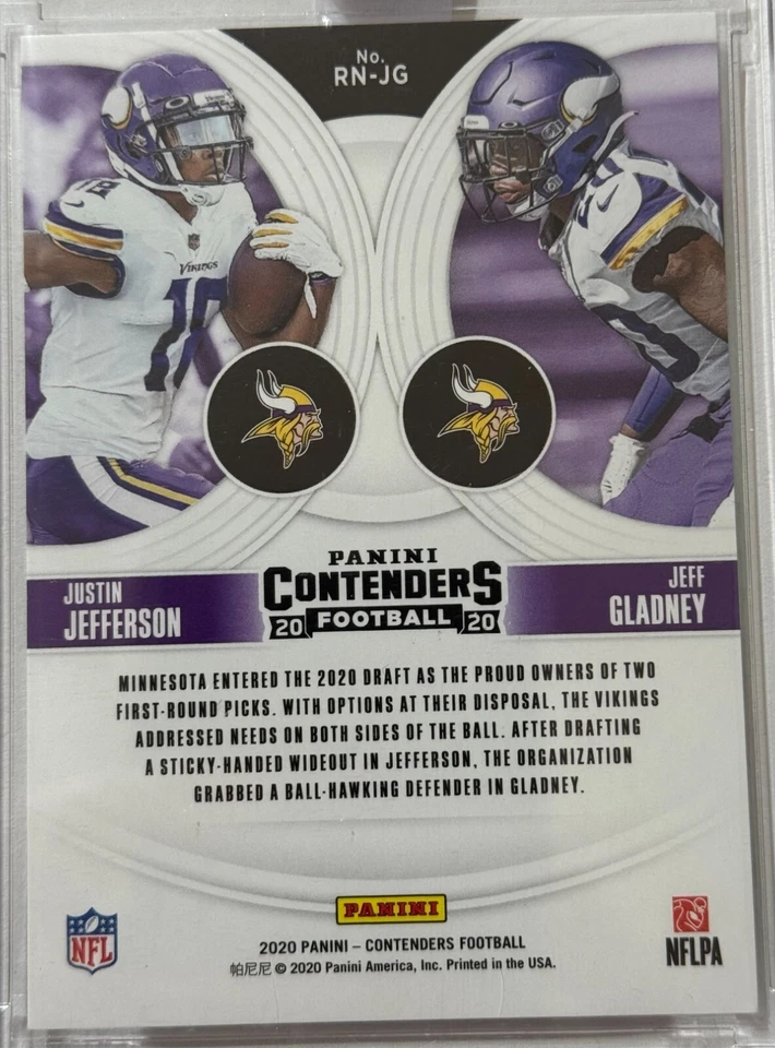 🔥 Justin Jefferson numbered Rookie Card 2020 Panini Contenders 106/149 🔥 - Image 2 of 2