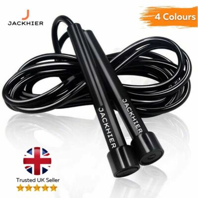 Springseil verstellbar gewichtet Boxen Springseile Gym Fitness Speed Rope UK