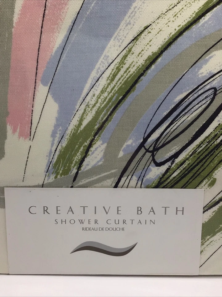 复古浴帘 抽象艺术印花 创意浴 Y2K 装饰 NOS 阅读 — 第 2/4 张图片