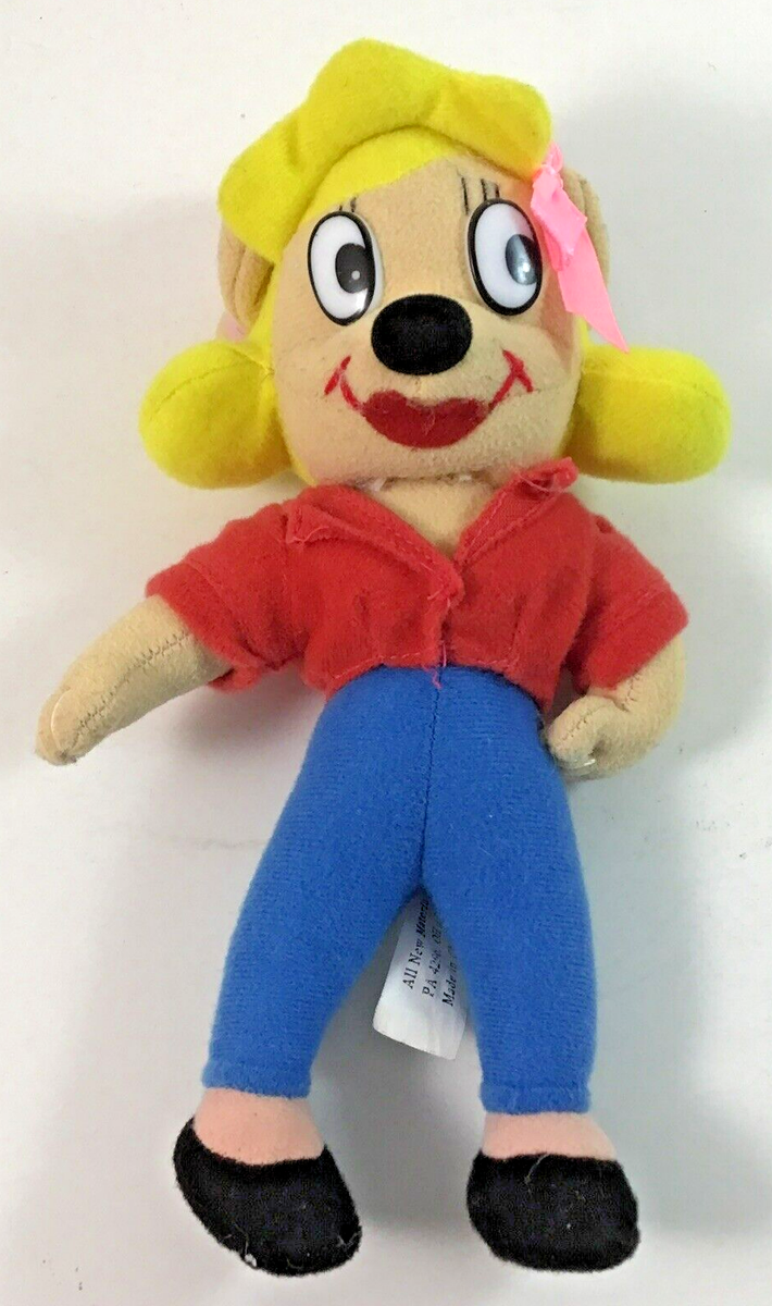 Terrytoons Pearl Pureheart Plush Doll Mighty Mouse Girlfriend 1997
