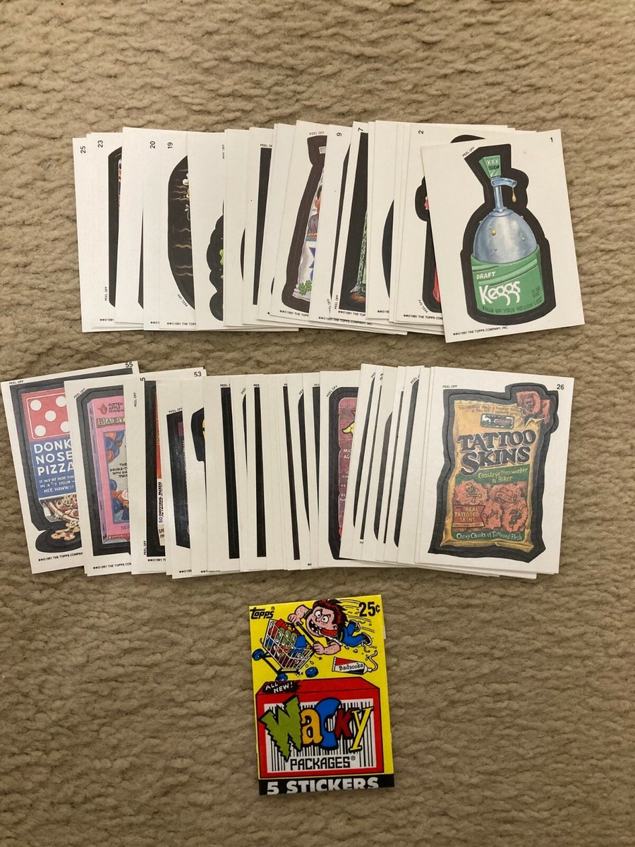1991 Topps Wacky Packages Corrected Set (55) W/ Wrapper NrMt | eBay