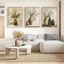 3pcs  Modern House Decor Wall Art Canvas Framed 50x70cm