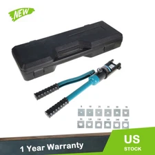 16 MT Hydraulic Wire Terminal Crimper Battery Cable Lug Crimping Tool W/13 Dies