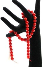 Filo di perle corallo diametro 8/8,5 mm , collana girocollo da infilare