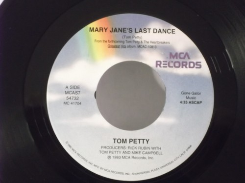 Tom Petty,MCA "Mary Jane's Last Dance"US,7" 45,1993 blues rock classic,Mint