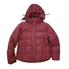 Wantdo Winter Jacket Coat Maroon Womens L Puffer Hood