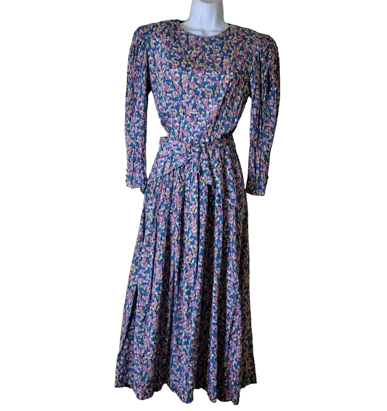 Fabric Multi-Color 1980s Vintage Clothing for Women