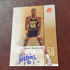 2011-12 UD SP Authentic Autographs Gold 3/3 David Robinson Auto Super Rare Find!