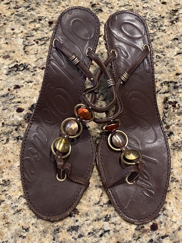 Ted Baker Beaded Metal Disc Leather Toe 