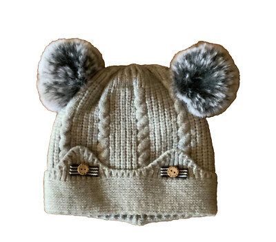 Girls Unbranded Brand New Gray Knitted Acrylic Beanie New without Tags