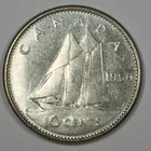 1960 Canada 10 Cents - Elizabeth II - About Uncirculated (AU) KM#51 Silver -5679