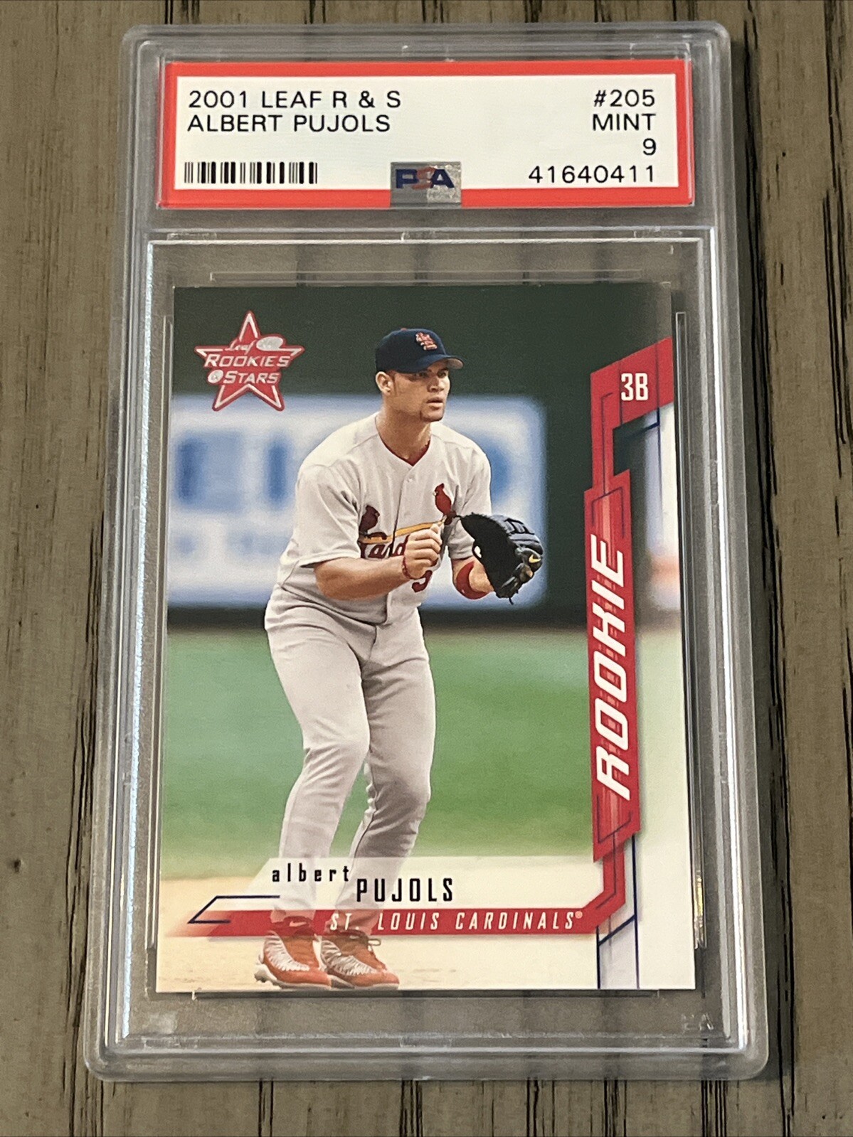2001 Leaf Rookies & Stars #205 Albert Pujols RC SP 💎 PSA 9 MINT 💎 Future HOF