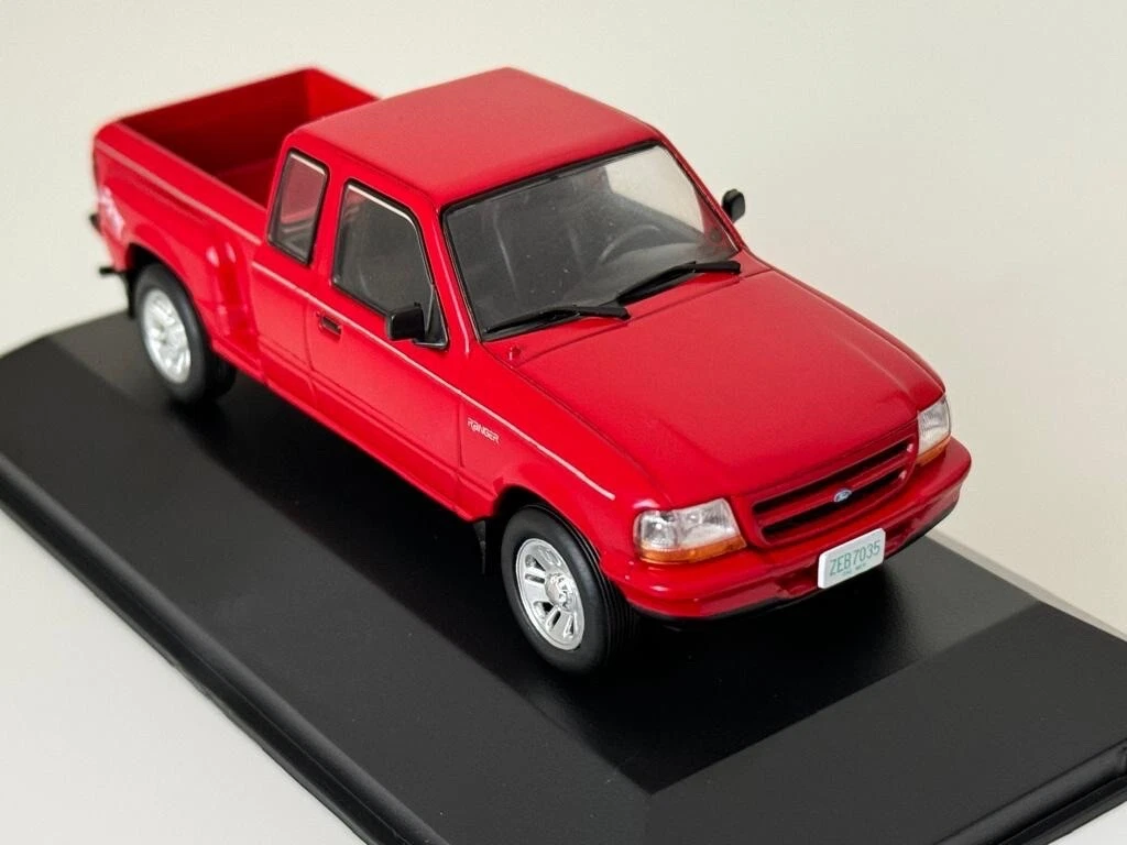 Red Ford Ranger Sport 1998 Rare Diecast Pickup Truck Scale 1:43 Model Cars
