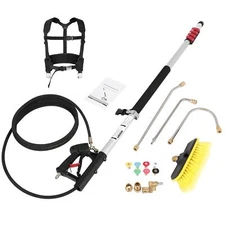 Telescoping Pressure Washer Wand 24FT, 4000 PSI Working Pressure with Brush Head