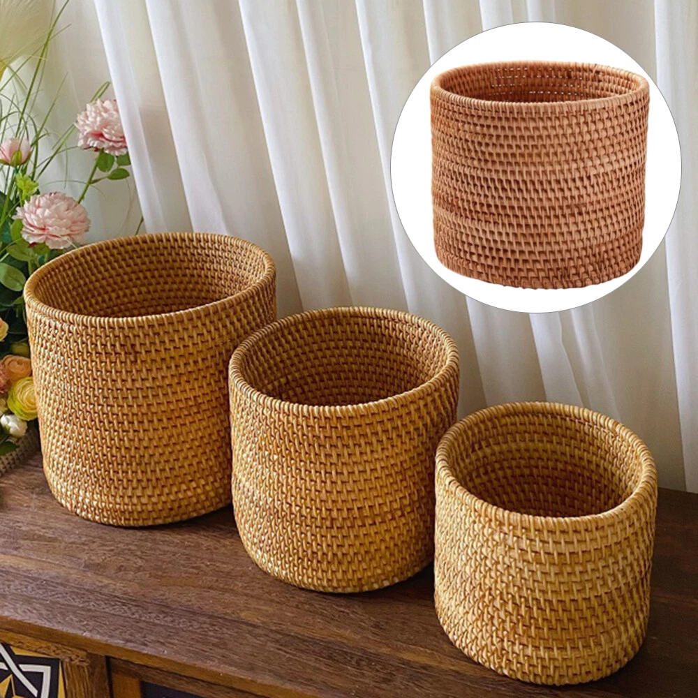 Desktop Finishing Basket Large Wicker Baskets Gifts Empty Rattan Baby Flower