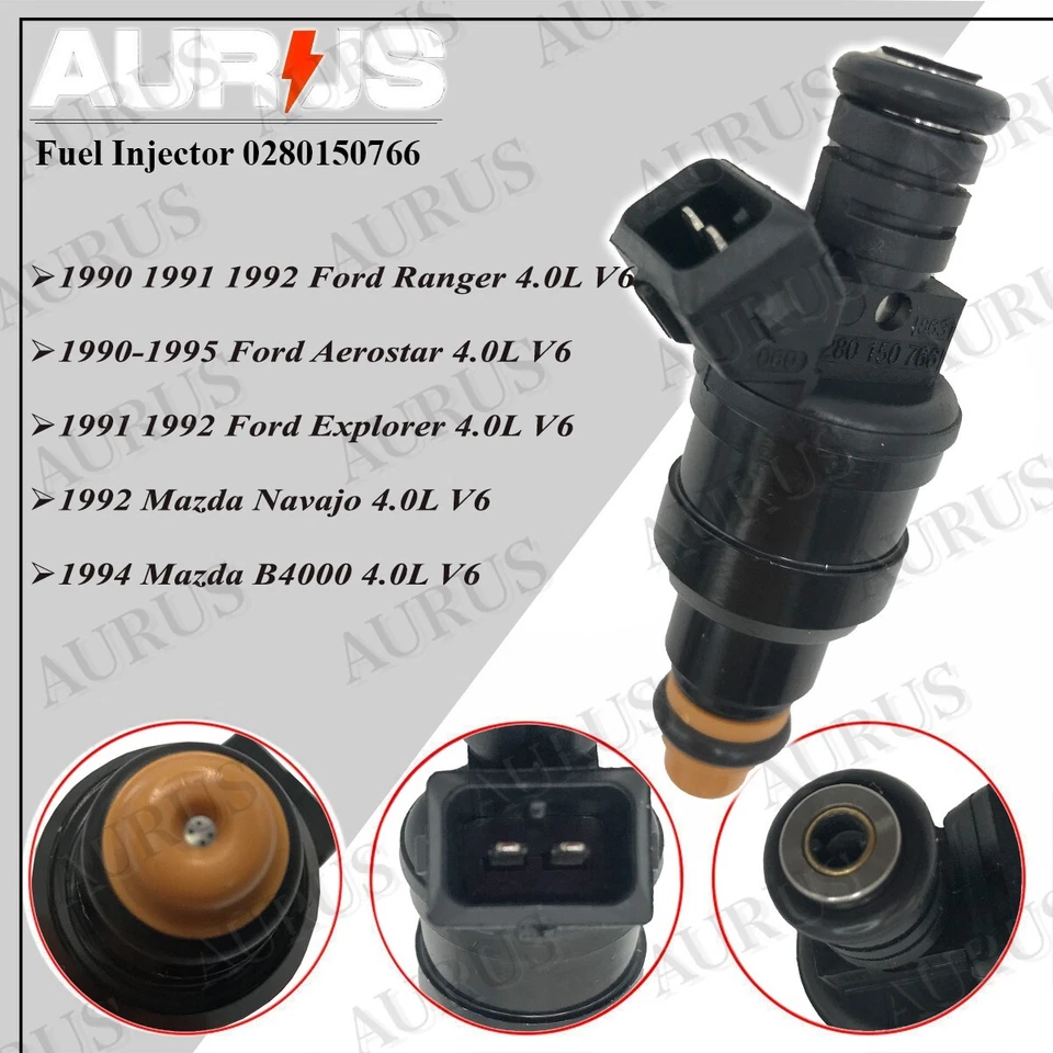 Inyectores de combustible X6 OEM AURUS NUEVOS para Ford Explorer 1991 1992 4,0 L V6 0280150766 Foto 2 de 4