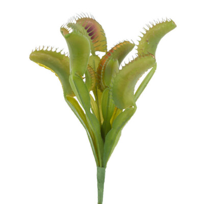 4 Artificial 9'' Vinyl Venus Flytrap Plants for Florals, Crafting and Decor