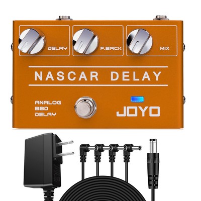 JOYO Analog Delay Pedal Classic BBD Vintage Warm Natural Sound + 9V Power Supply
