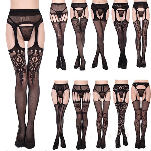 Women Fashion Jacquard Fishnet Pattern 