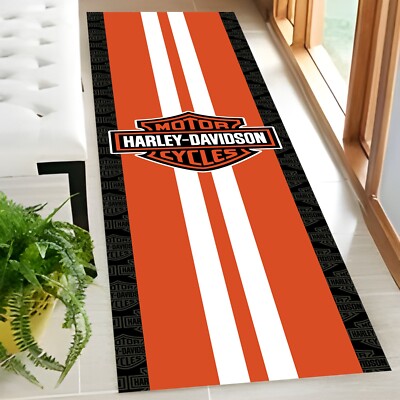 Harley Davidson Rug, Motorcycle Rug, Harley Funs Rug, Runner Rug,Living Room Rug