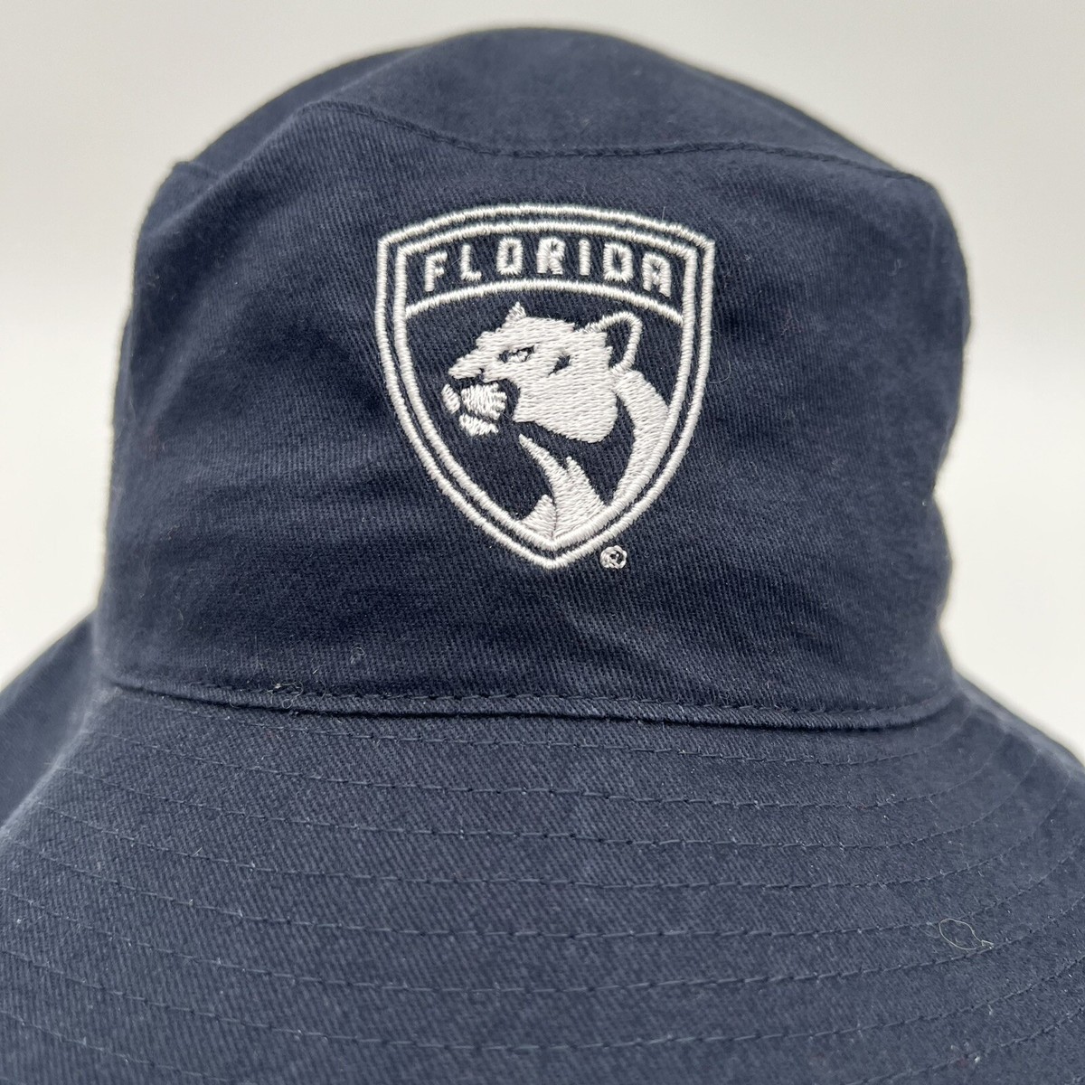 FLORIDA PANTHERS SZ M/LG floppy bucket golf BEACH Black HAT CAP - Main Image