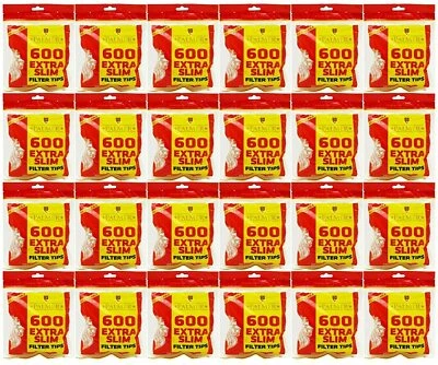 Palmer Extra Slim Filter Tips Cigarette Tobacco Smoking Rolling Tips Bags 600's