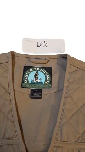 Master Sportsman Khaki Fishing Hunting Outdoors Rugged Gear Vest Fathers Day XL - Picture 21 of 21