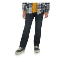 New Boys Wrangler Slim Straight Denim Jeans Slim 4-Way Flex Comfort Sz.16 Husky