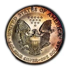 1994 1 oz Silver American Eagle - Violet Toning - BU - SKU-E3373