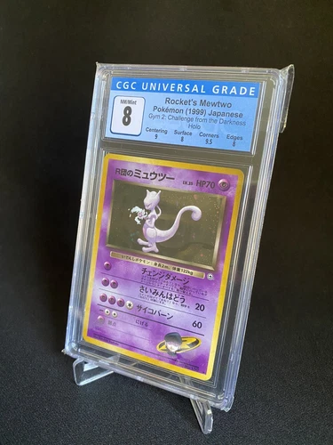 Rockets Mewtwo Japanese 1999 Gym 2 Challenge From The Darkness Holo CGC 8