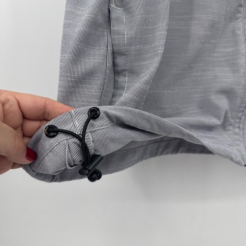 Chaqueta Travis Mathew Hombre XL Blanco Gris Rayas Cremallera Completa Ligera Cintura Ajustada - Imagen 8 de 17