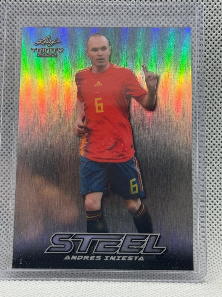 Andres Iniesta 2022 Leaf Trinity Soccer Steel 27/30