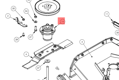 GENUINE OEM ALTOZ 2500793 HEAVY DUTY GREASABLE DECK SPINDLE ALL