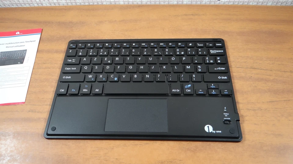 Wireless Keyboard AZERTY Layout Tablet Laptop Tv Portable Keyboard + mouse Black - Image 4 of 4