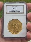 1924 $20 St. Gaudens Double Eagle Gold Coin MS62