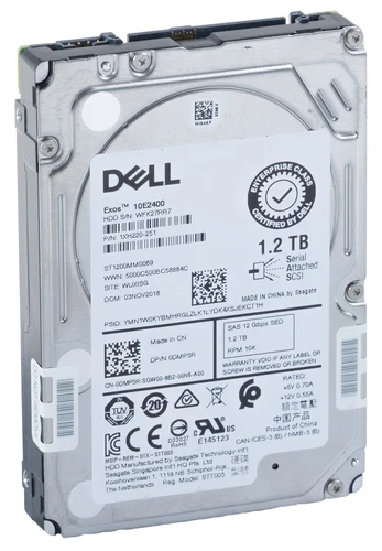 Drive 1.2TB HDD SAS 12Gbit 10K Seagate Dell ST1200MM0069 0DMP3R DMP3R