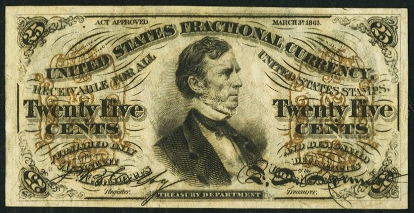 FR 1298 - 25c THIRD ISSUE - FIBER PAPER "a" GREEN BACK w/ "M-2-6-5" PCGS 64 PPQ - Image 3 of 4