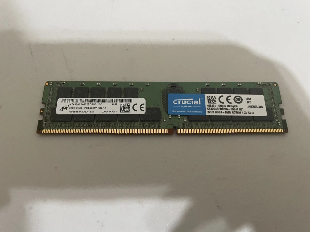 PC4-21300 (DDR4-2666) Bus Speed Computer RAM 32 GB Total Capacity