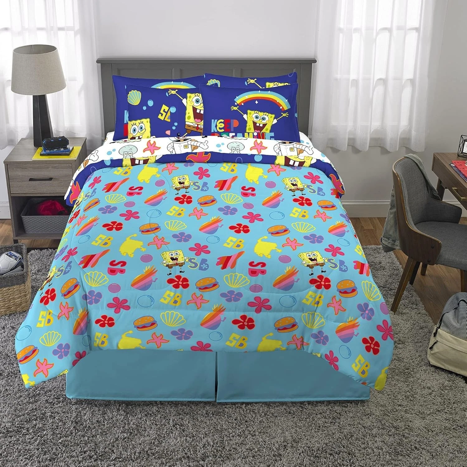 SpongeBob SquarePants Kids Bedding Set, Full Size