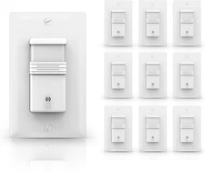 4Pack In-Wall PIR Motion Sensor Light Switch, Single Pole Motion Activated Switc